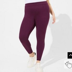 🆕️ BURGUNDY WINE RIB KNIT POCKET LEGGING - CROP SIGNATURE WAIST